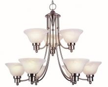 Trans Globe 6549 BN - 9LT 2TIER-CHANDELIER